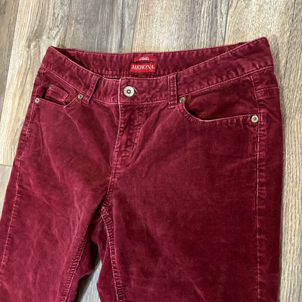 #💙29 Merona Corduroy Burgundy Skinny Straight Pant